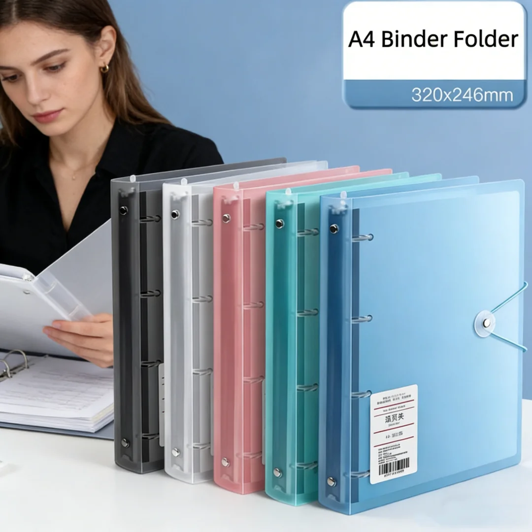 Binder Clip Assorted - Classeurs A4, type D, avec 4