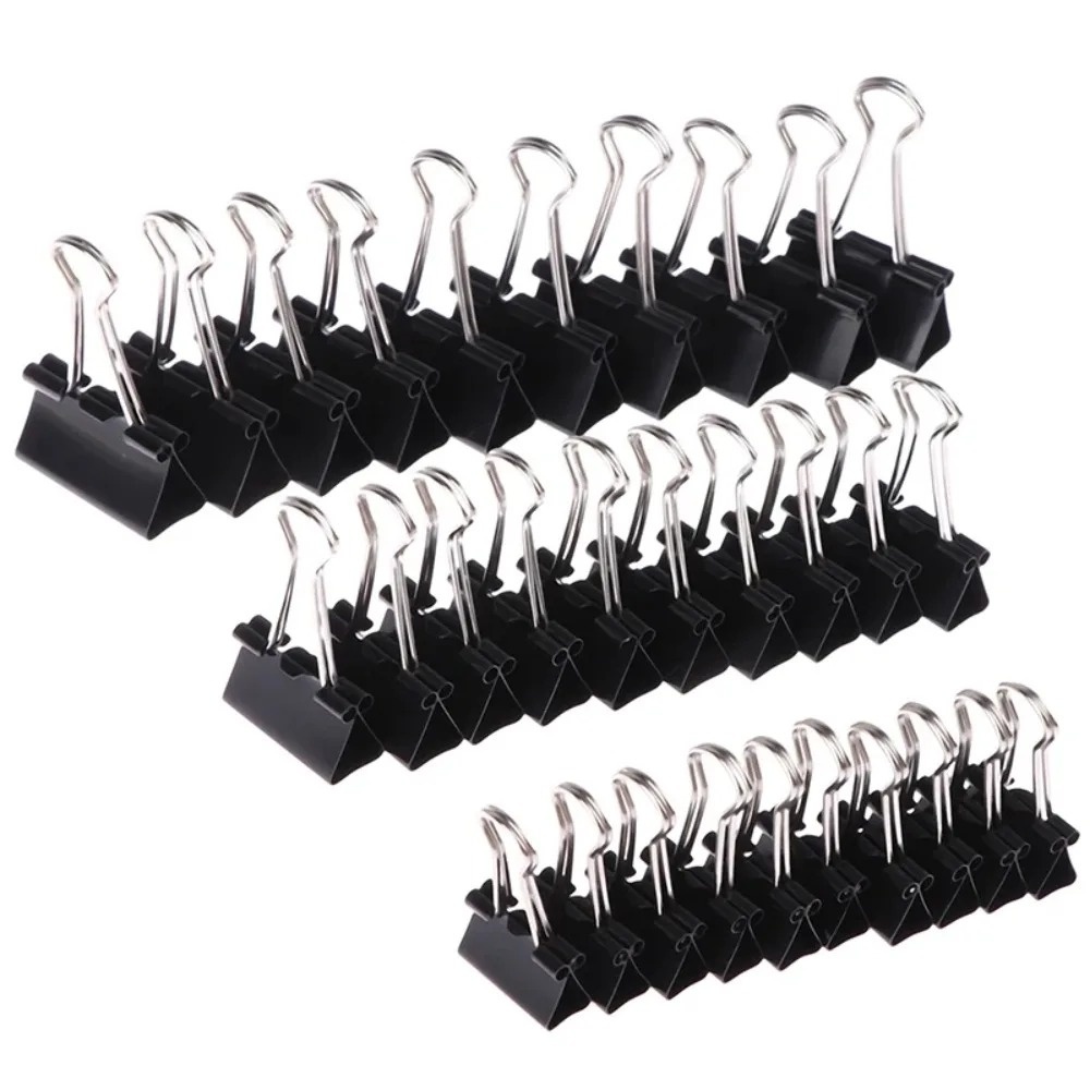 Binder Clip Assorted - 10 pinces à reliures métalliques pliables