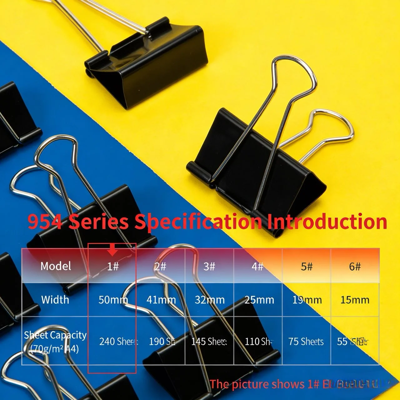 Clips de reliure noirs série 9 - Binder Clip Assorted avis et prix