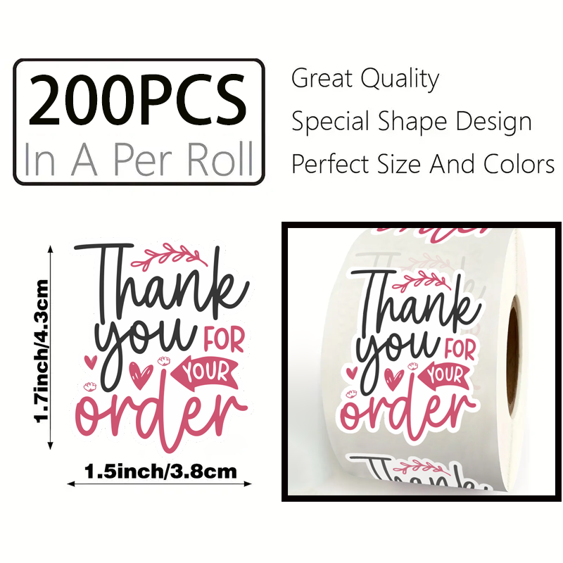 200 pièces/rouleau, autocollan - Sticker Label Roll avis et prix