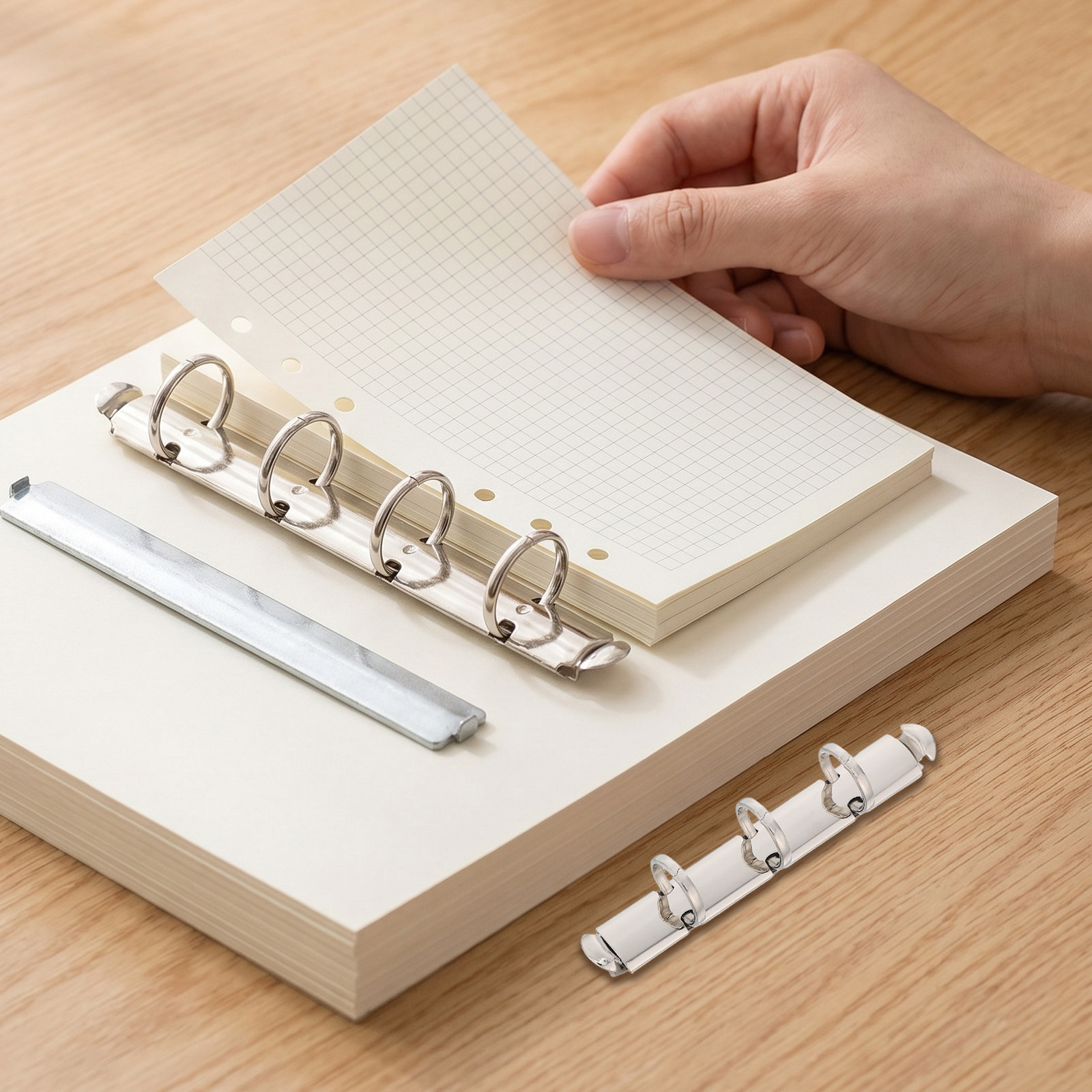 1 jeu d'anneaux métalliques po - Binder Clip Assorted avis et prix